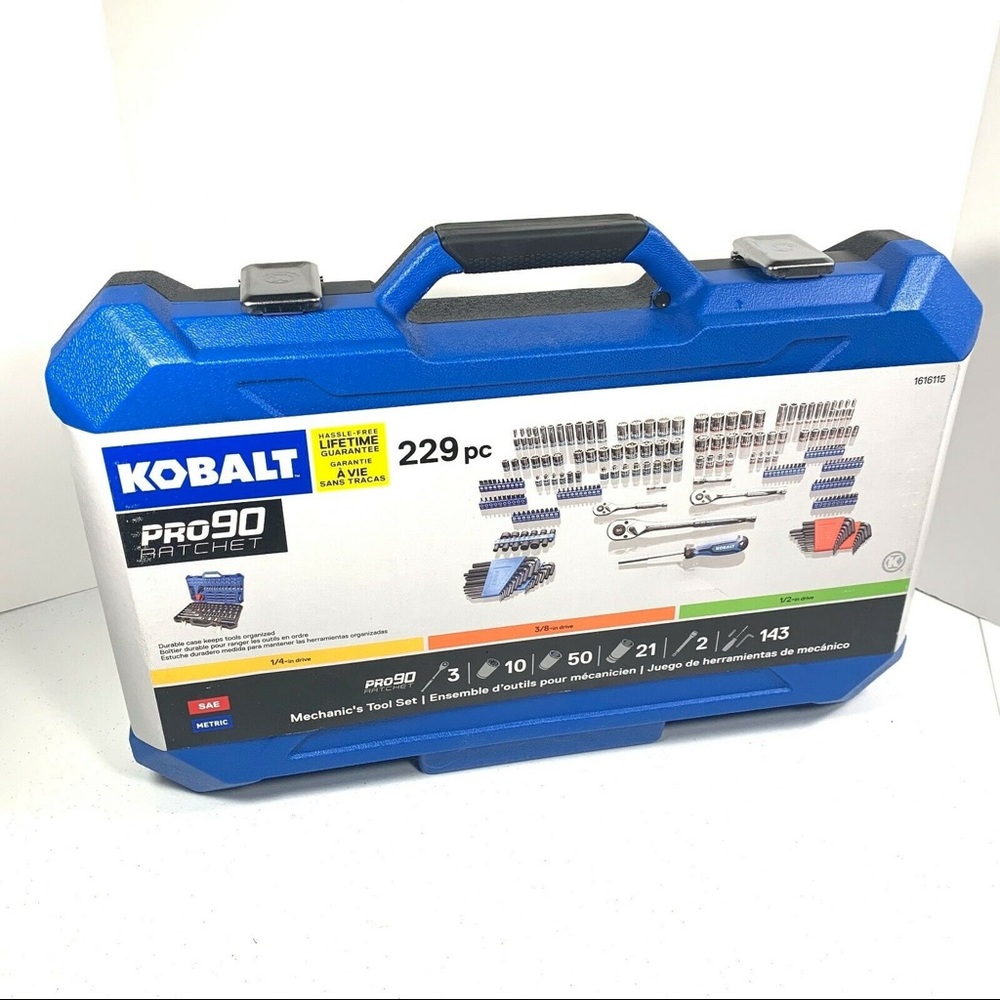 Kobalt 229-Piece (SAE) Polished Mechanic Tool Set